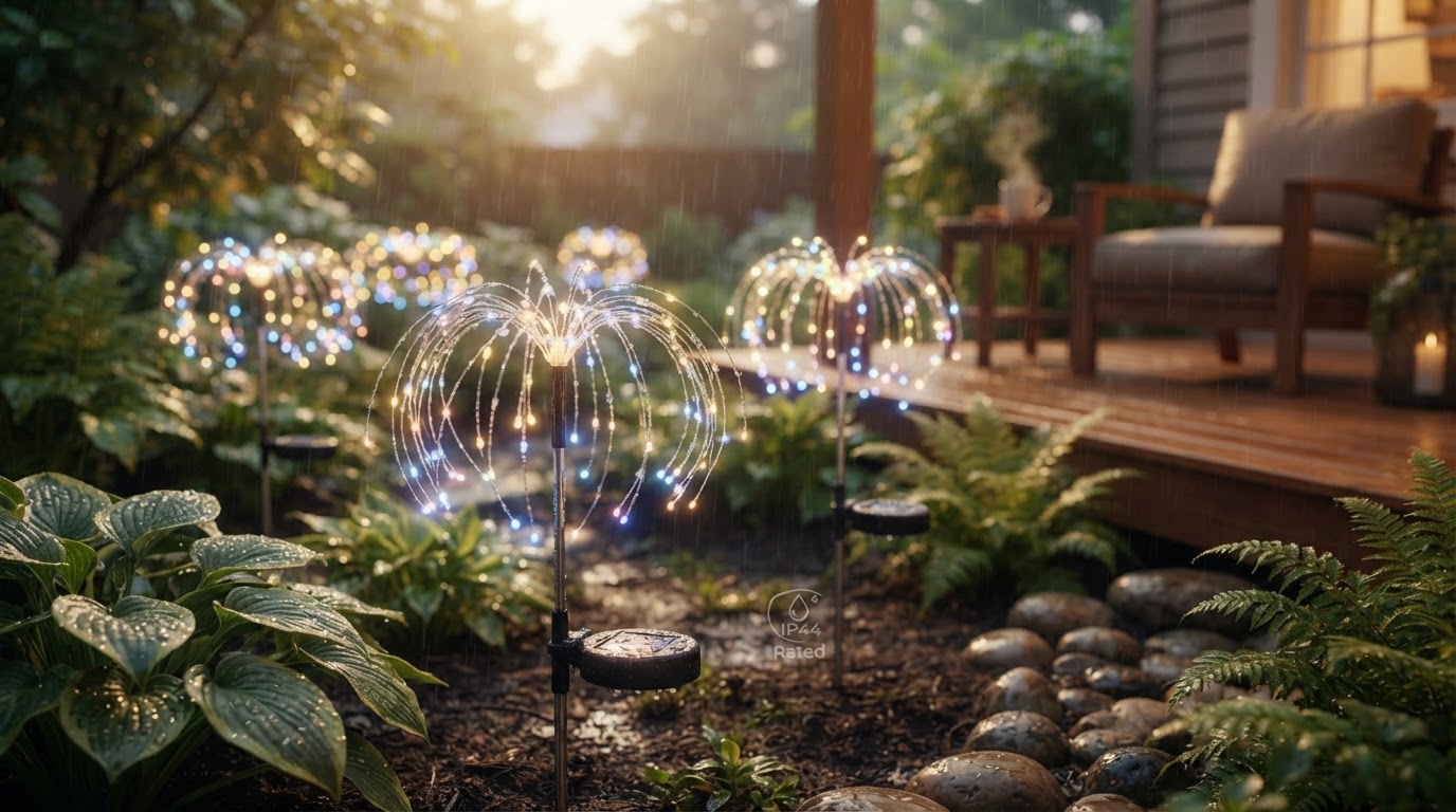 How do Solar Firework Light dandelions handle weather?