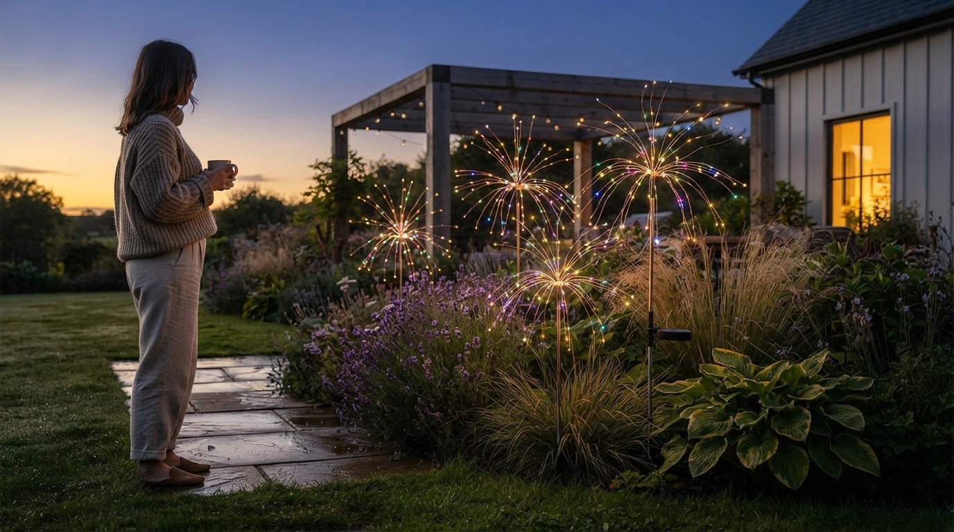 How do Solar Firework Light starbursts impact garden design?