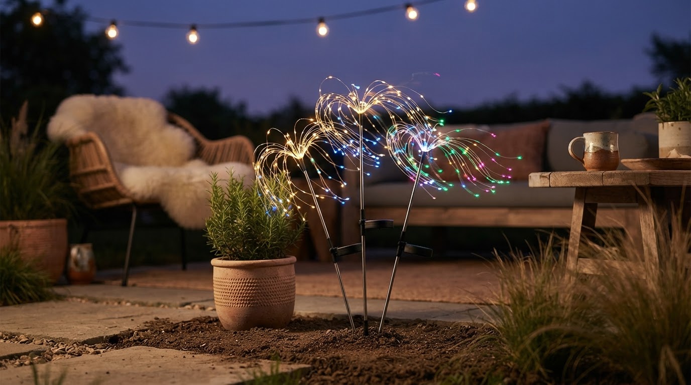Do Solar Firework Light Sunflower Styles Sway in the Wind?