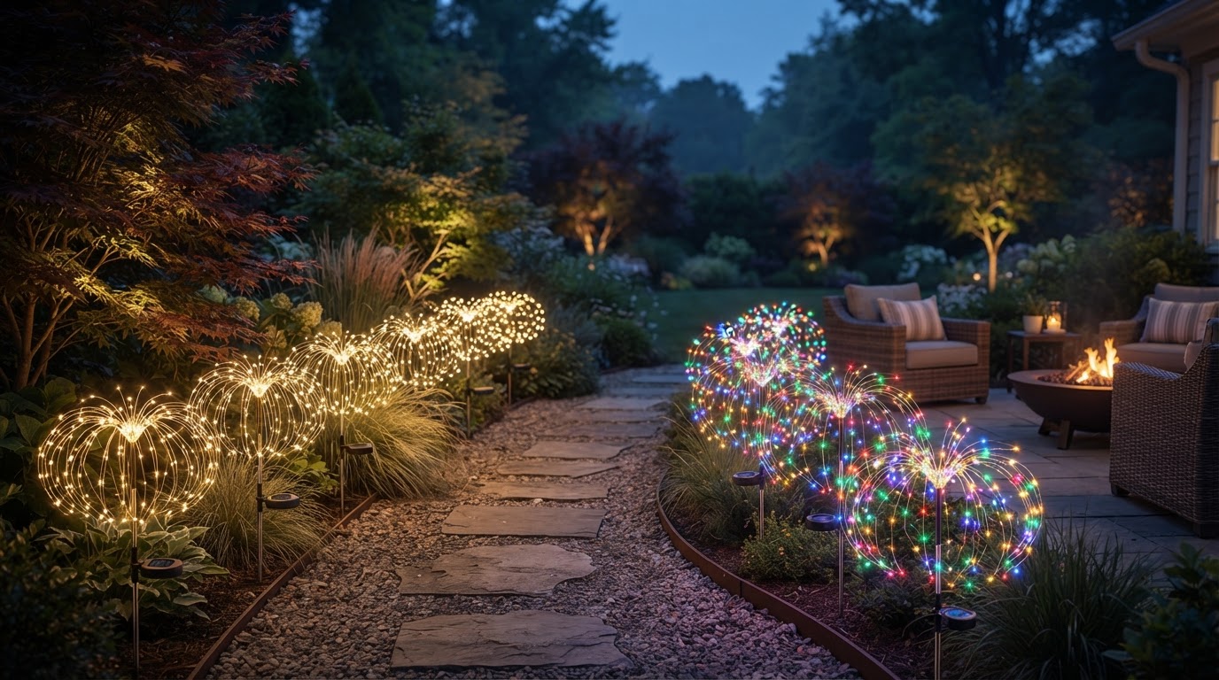 Choosing Warm White or Multicolor Solar Firework Light?