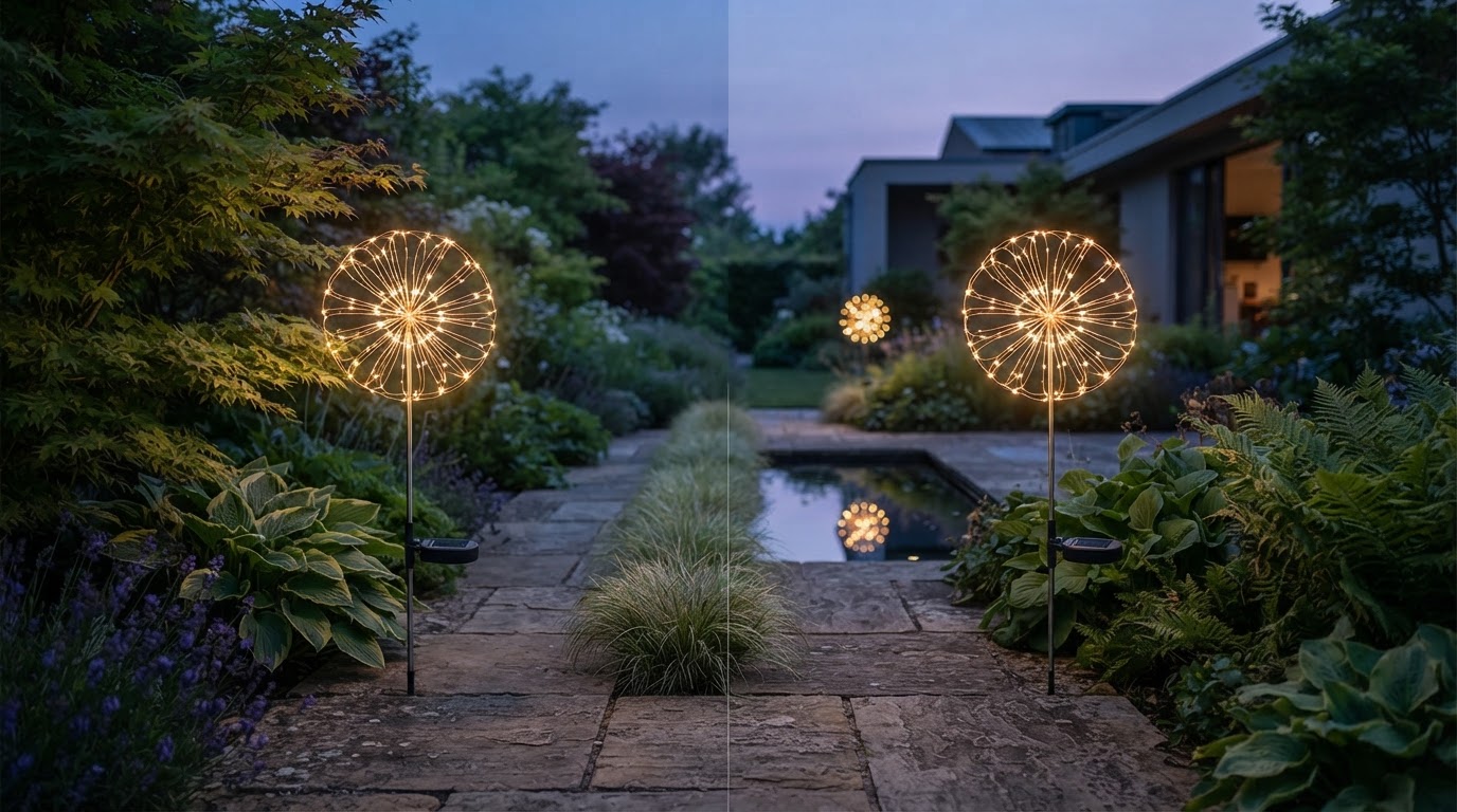 Why buy a 2 pack of warm white Solar Firework Light?
