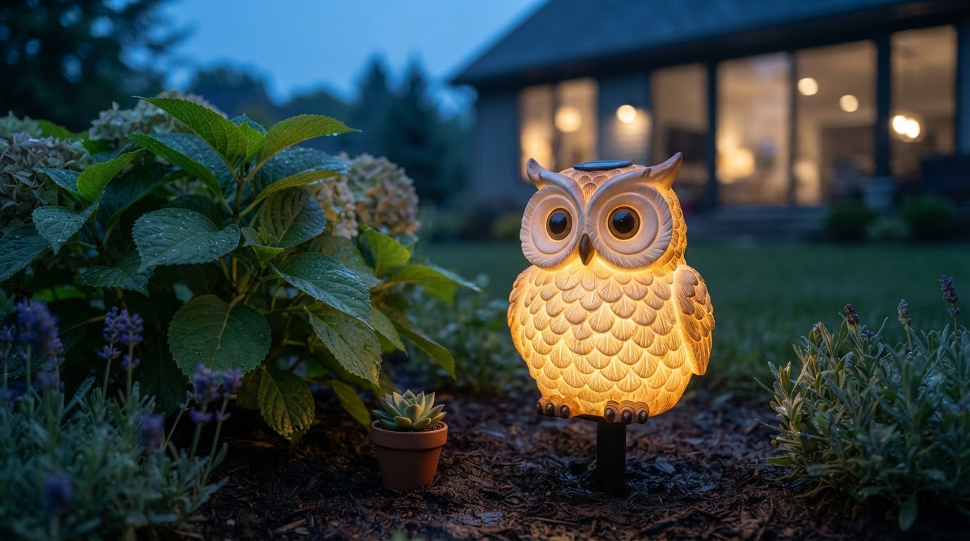 Do Solar Owl Light garden stakes glow all night?