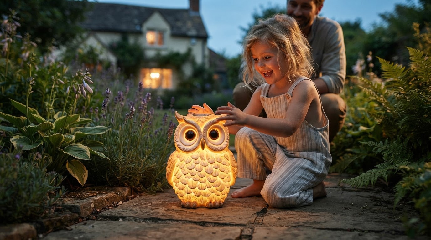 5-Step Setup for the LED Solar Owl Figurine