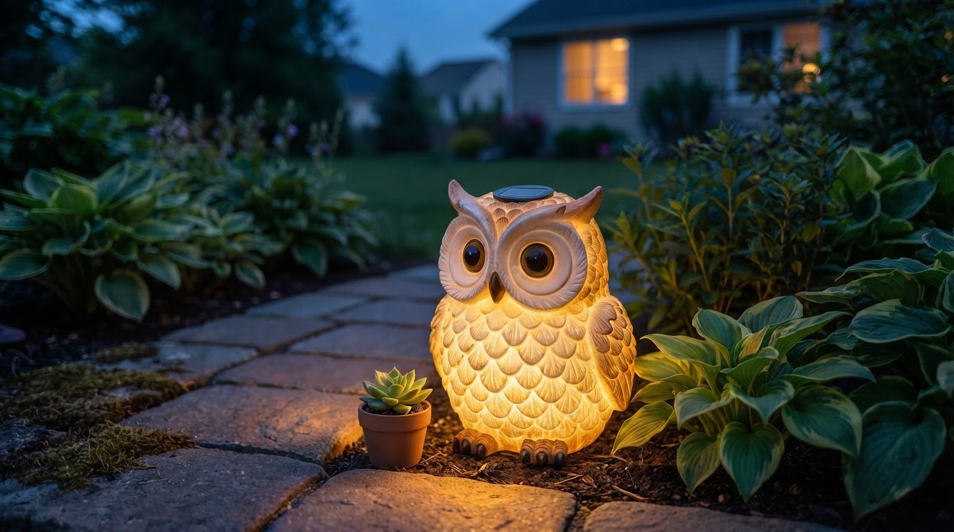 Is the Solar Owl Light a realistic decoy for gardens?