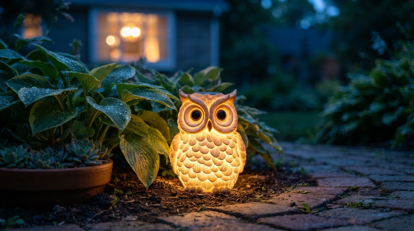 Does the Solar Owl Light Work as a Glowing Lawn Ornament?