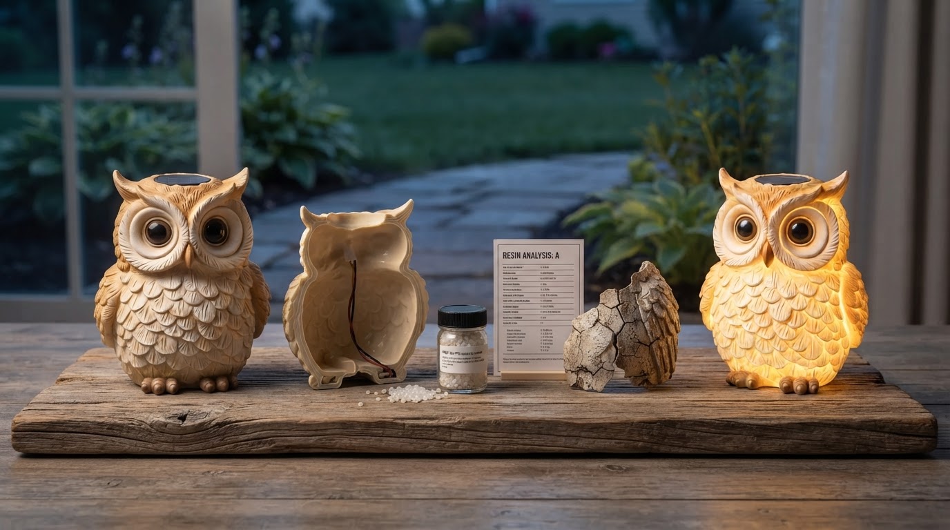Solar Owl Light Materials Analysis for Modern Gardens
