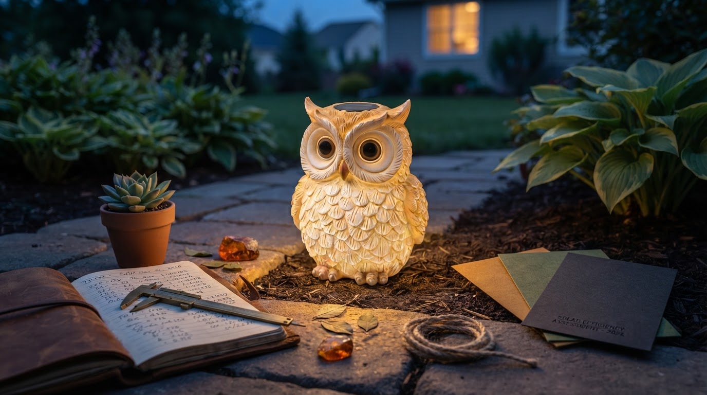 Solar Owl Light Performance in Modern Garden Design