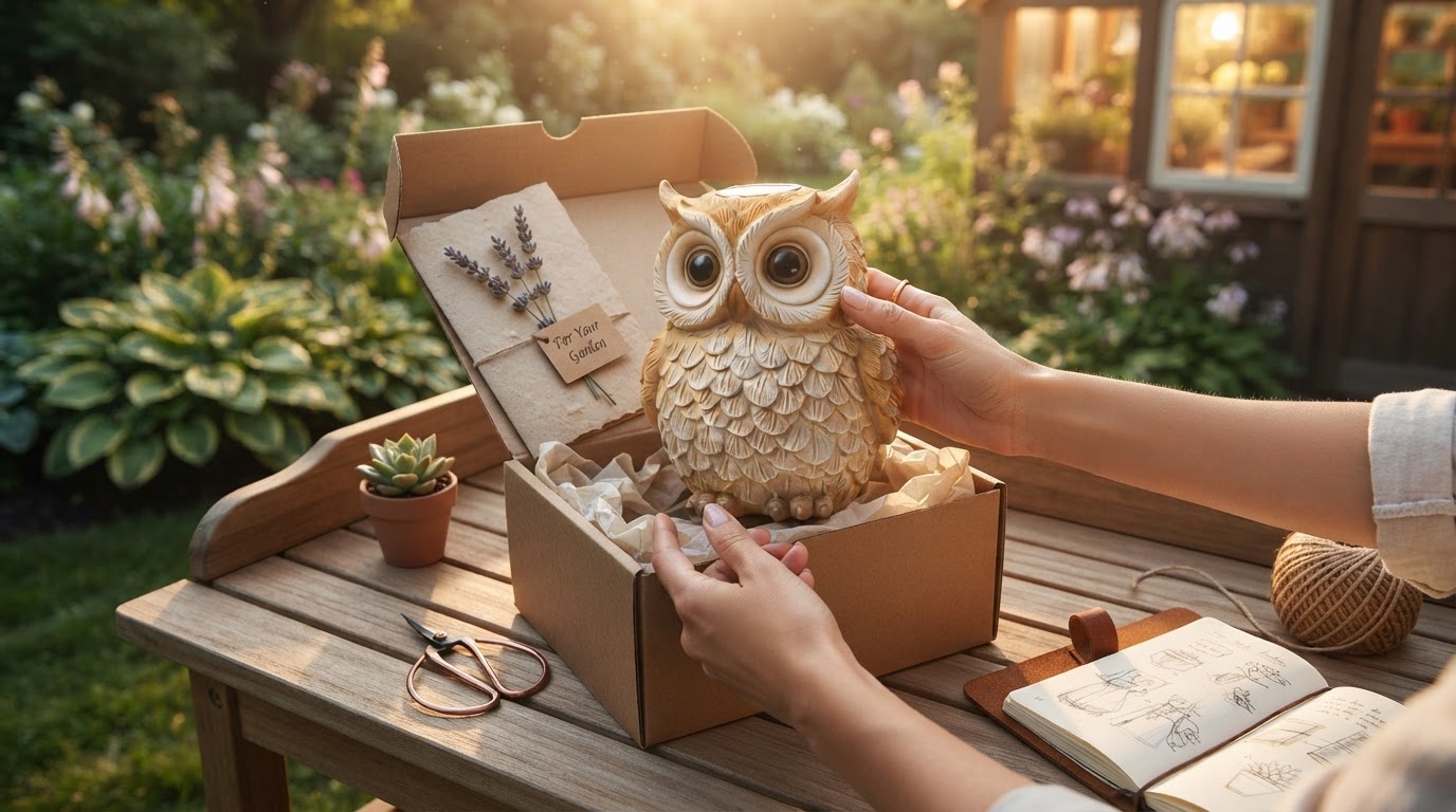 Solar Owl Light Selection for Garden Gift Giving