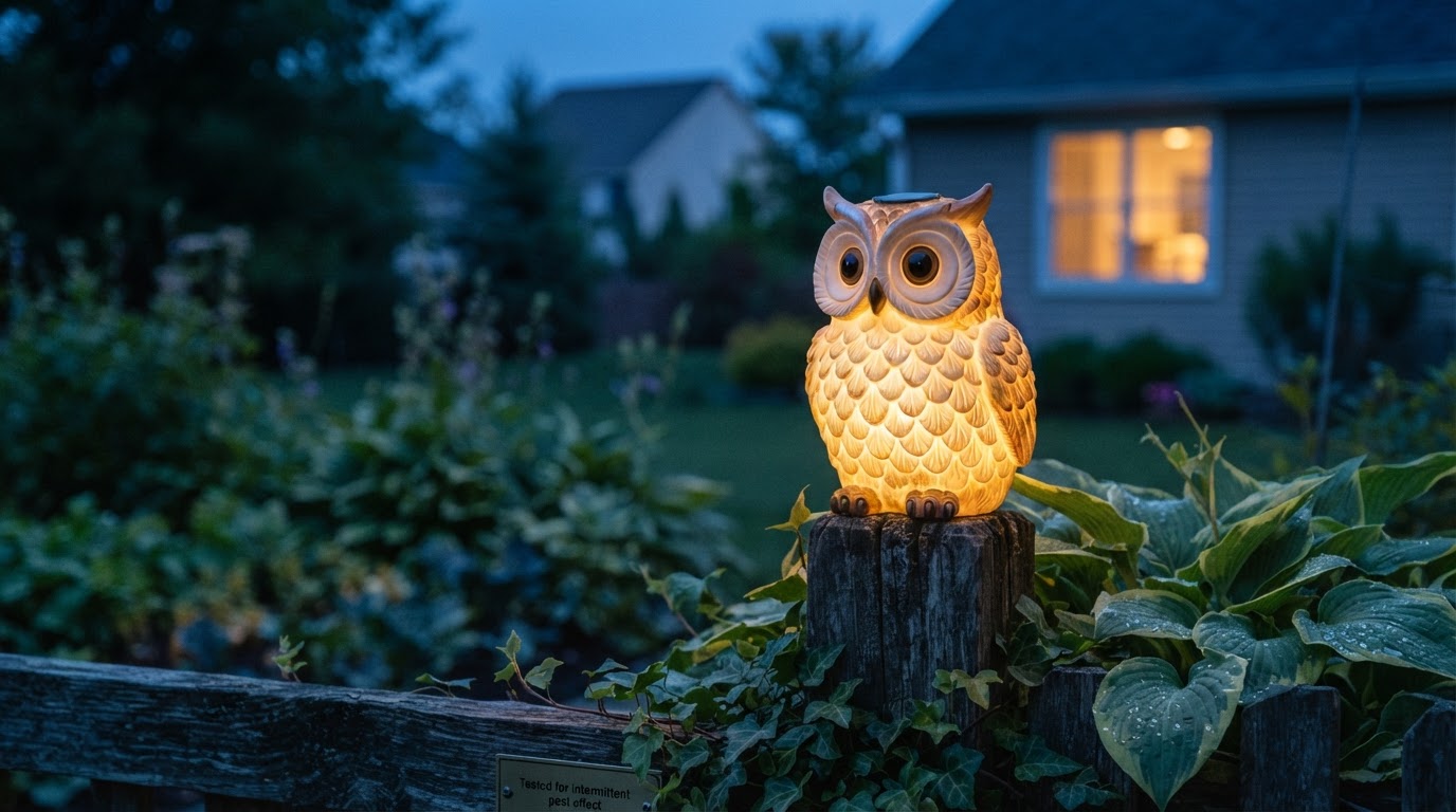 Do Solar Owl Light Statues Effectively Deter Garden Pests?