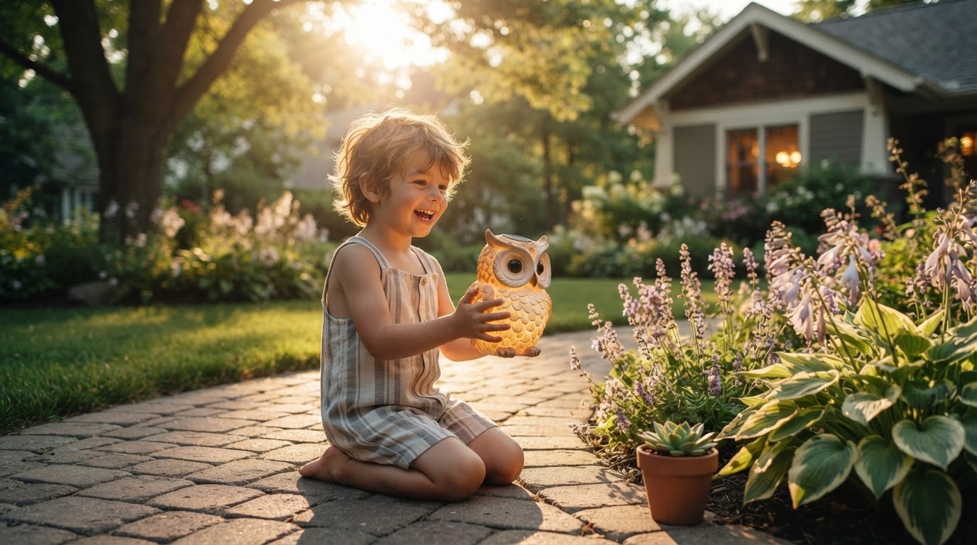 Deploying Solar Owl Light Decoys in Residential Yards