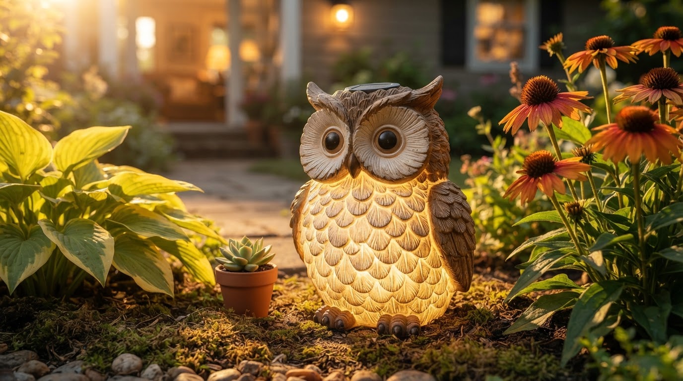 Why choose a resin Solar Owl Light for outdoor durability?