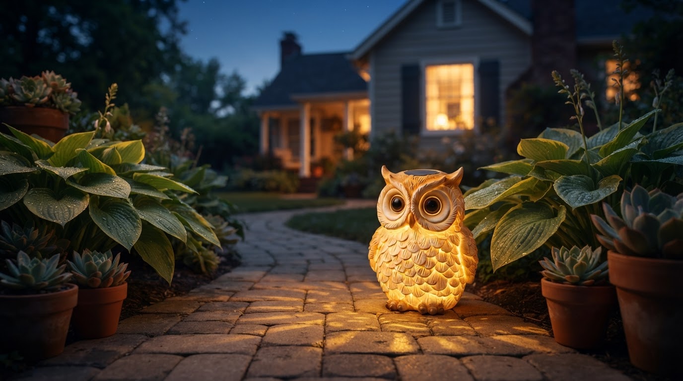 Why choose the Solar Owl Light for lawn ornamentation?