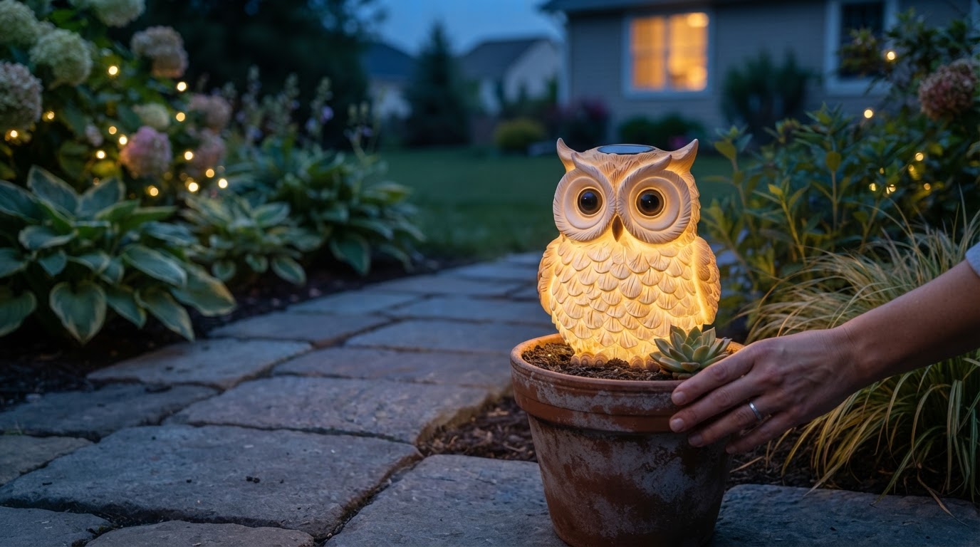 Why is Solar Owl Light ideal for landscape decor?