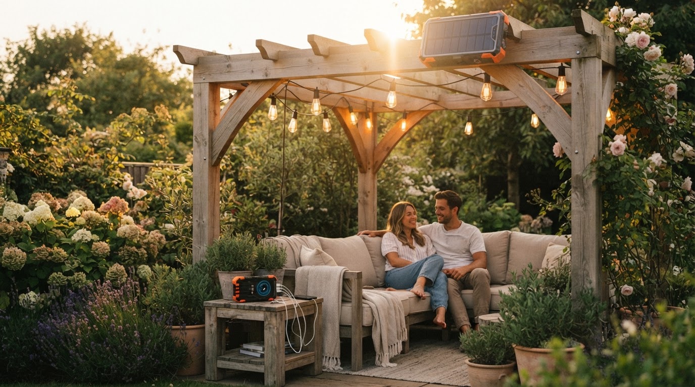 Can a Solar Charge Kit power a garden pavilion?