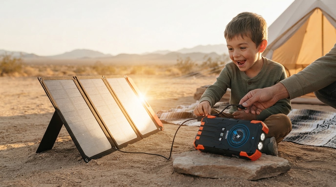 How do I use a Solar Charge Kit for camping?