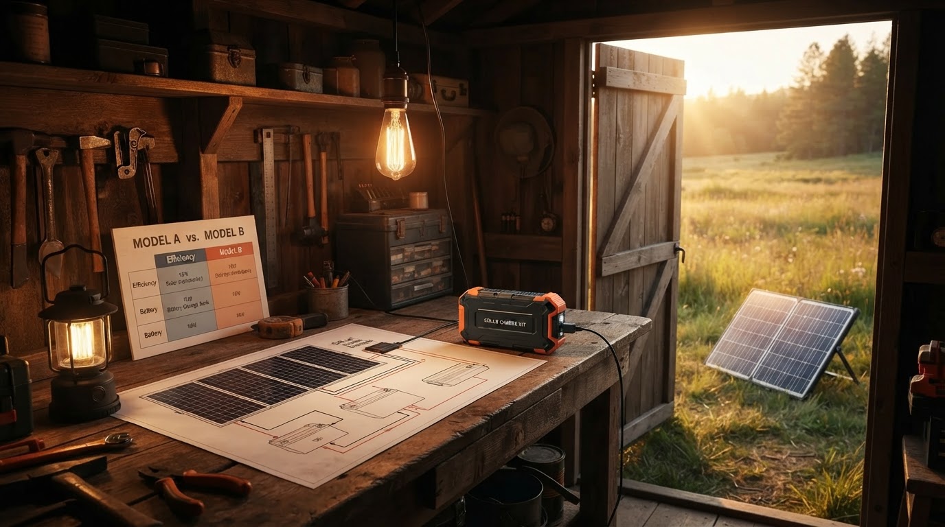 How do Solar Charge Kit systems power an off-grid shed?
