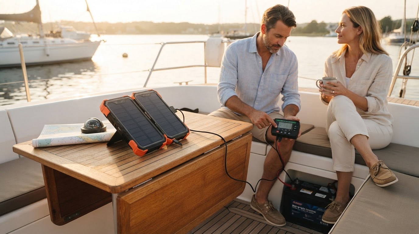 Can a Solar Charge Kit prevent boat battery discharge?