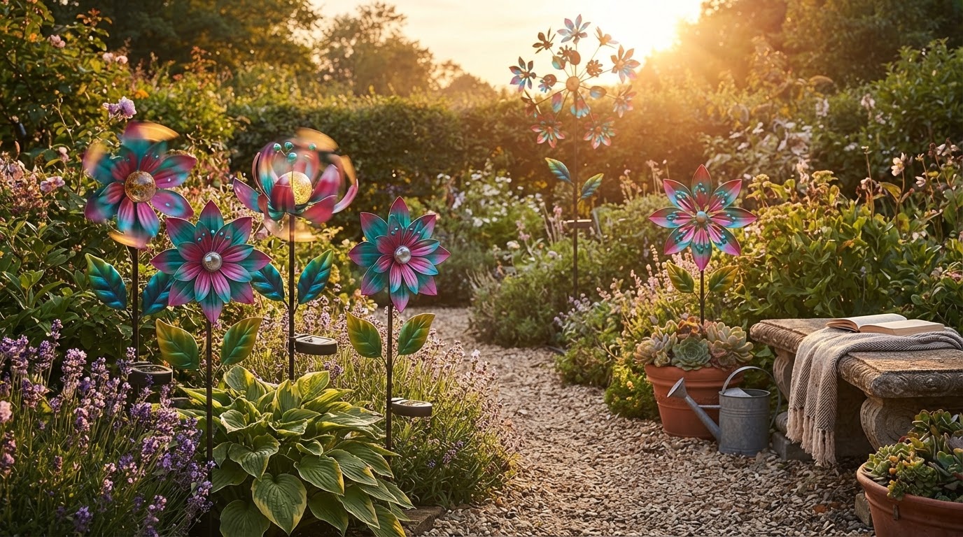 5 Ways Colorful Solar Windmill Stakes Elevate Garden Decor
