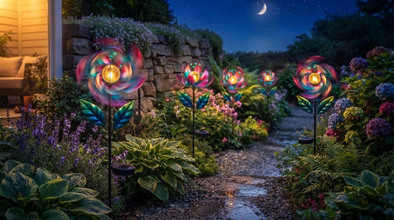Why choose Solar Windmill Stakes for a light up yard?