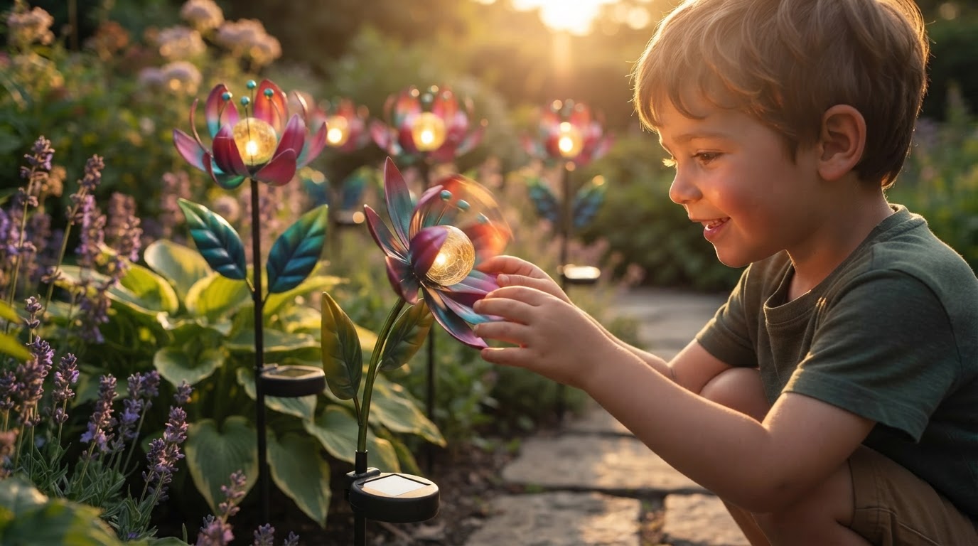 Optimizing Outdoor Lighting with Solar Windmill Stakes