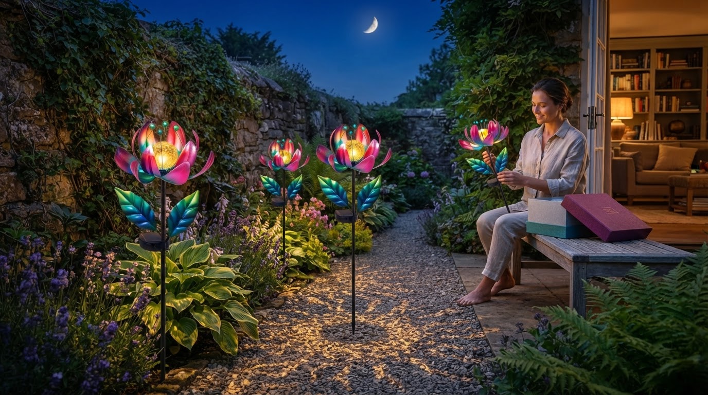 Solar Windmill Stakes for Illuminated Garden Design