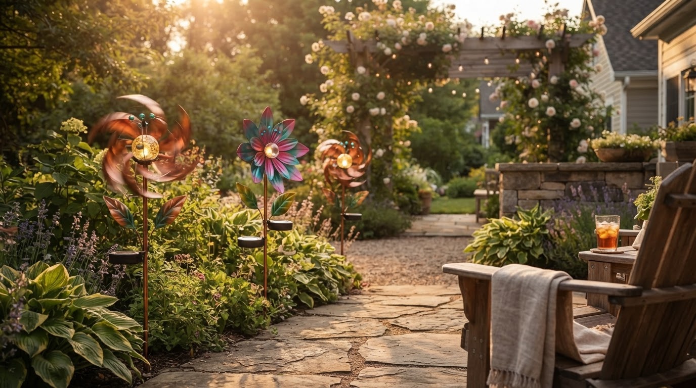 Can Solar Windmill Stakes light up my backyard patio?