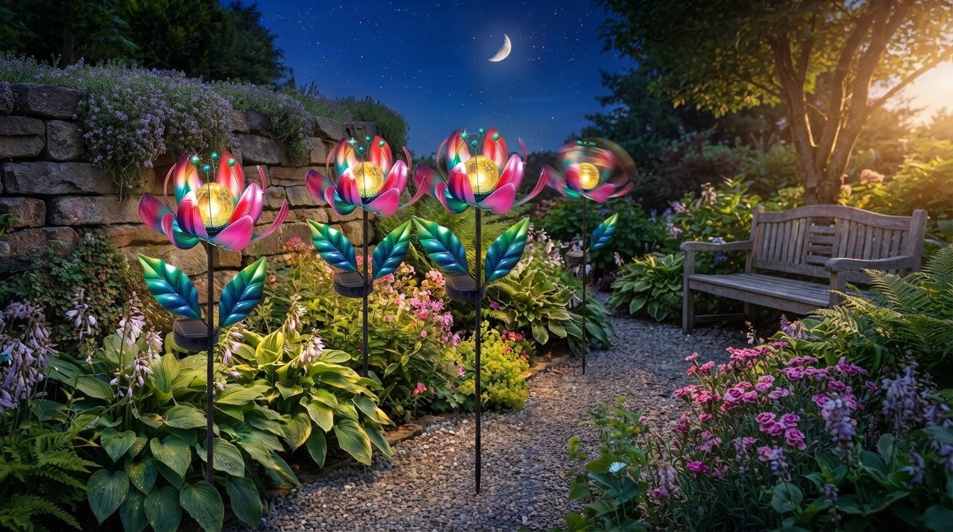 How do Solar Windmill Stakes differ from static yard art?
