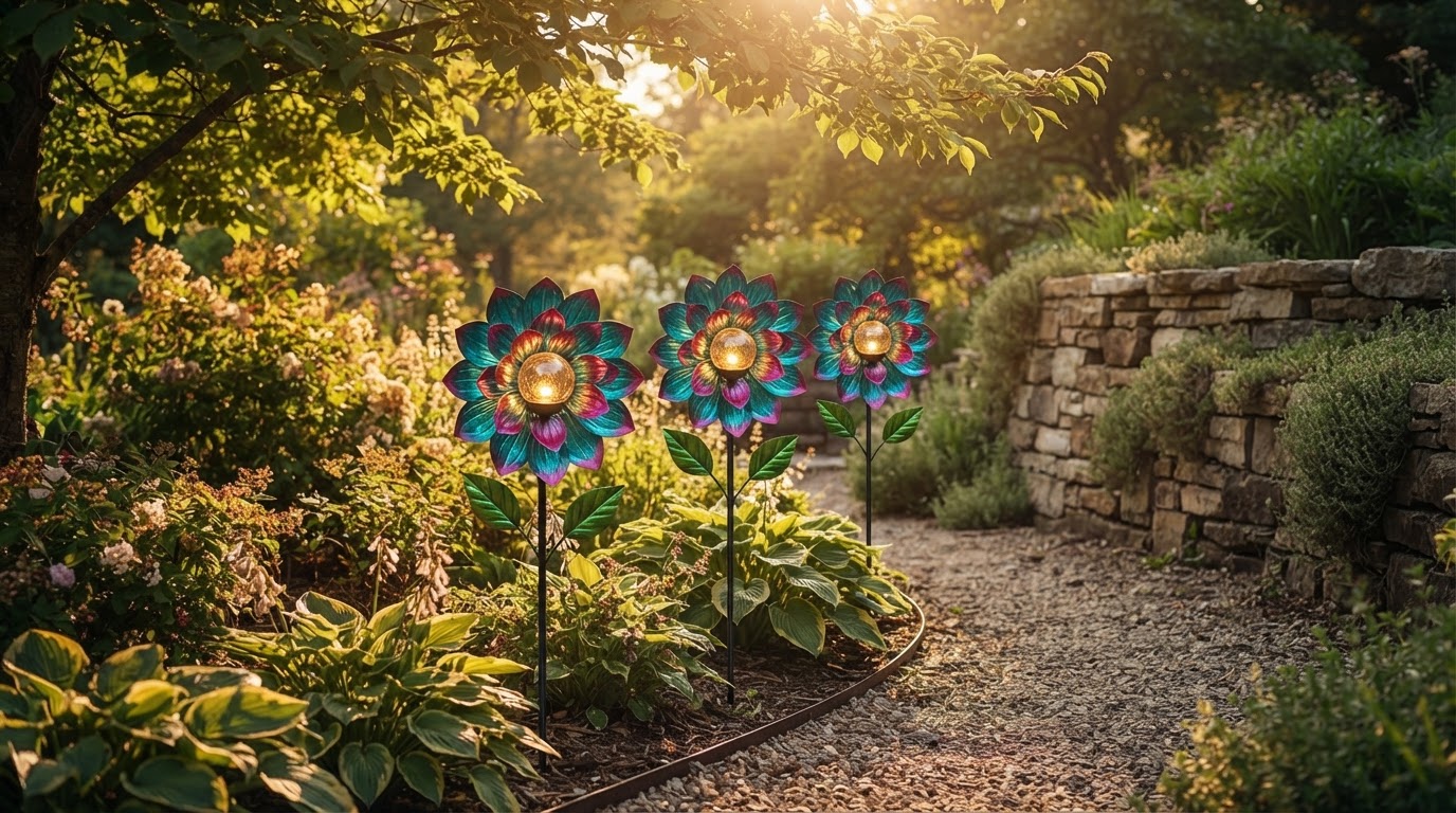 Sustainable Outdoor Decor Gains Ground with Solar Windmills