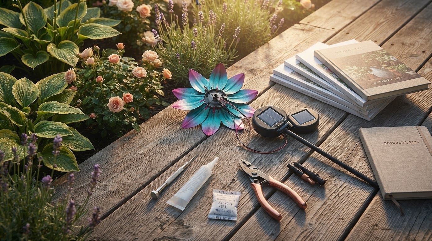 Weatherproofing Solar Windmill Stakes for Flower Beds