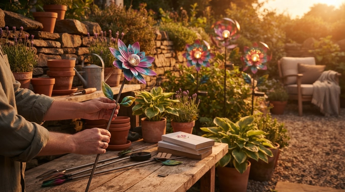 Why choose Solar Windmill Stakes for outdoor lighting?