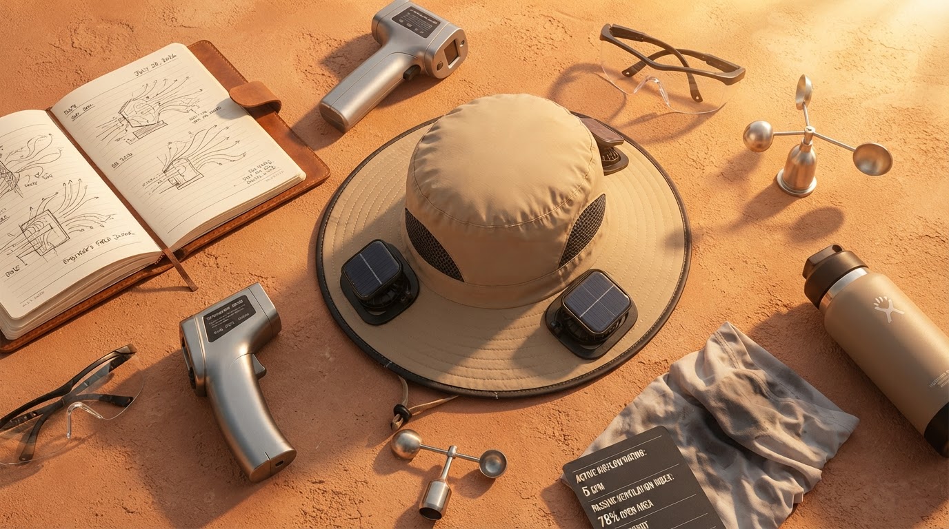 Solar Cooling Hat Performance in High-Heat Environments