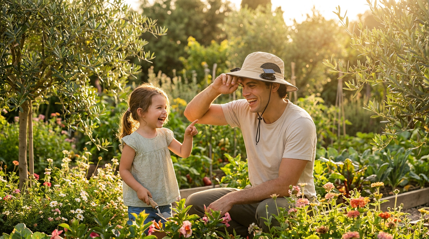 Summer Landscaping Gear Strategies with Solar Cooling Hat