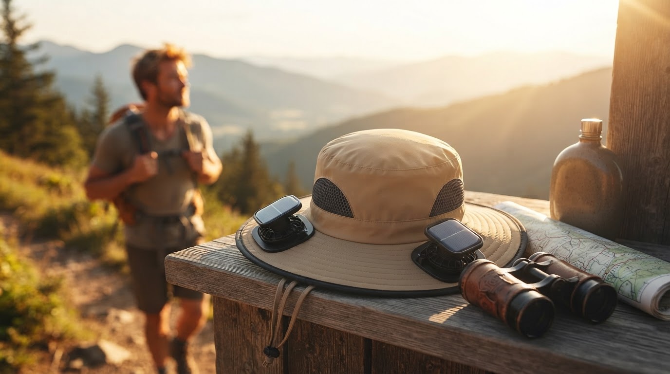 Is the Solar Cooling Hat safari fan effective for hiking?