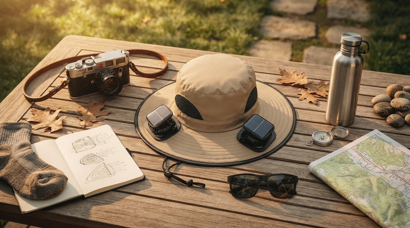 Solar Cooling Hat Engineering for Outdoor Heat Management