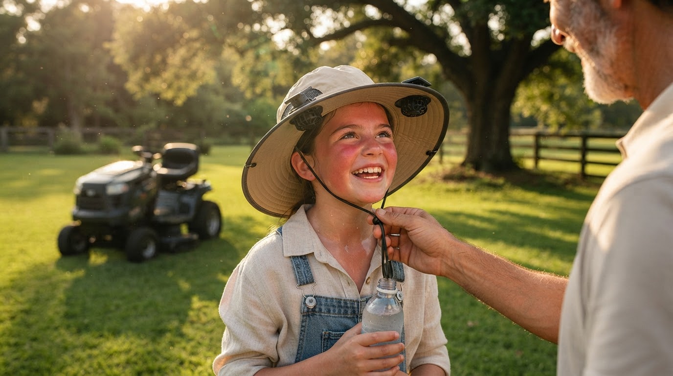 Solar Cooling Hat Gear Strategies for Lawn Maintenance