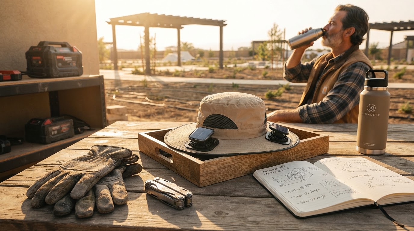 Is a ventilated solar power hat effective for heat?