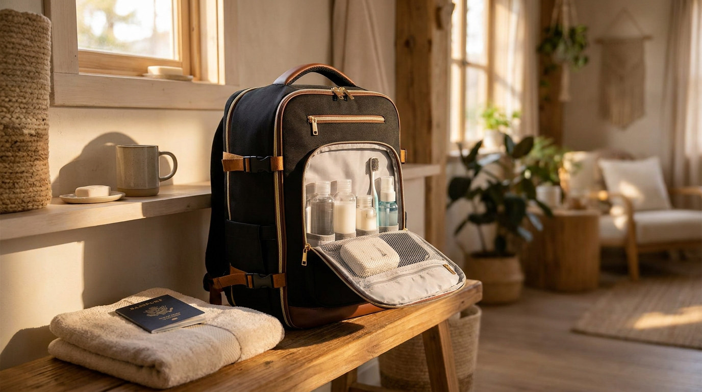 How does the JetReady Bag organize travel toiletries?