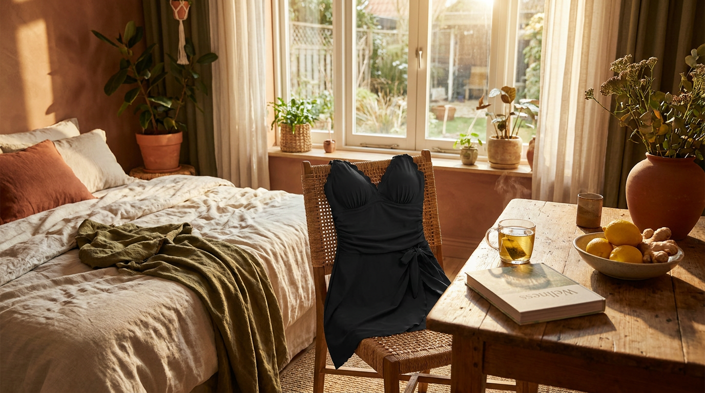 Does a Tummy Control Swim Dress help with bloating?