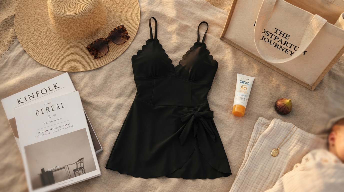 Tummy Control Swim Dress Support for Postpartum Recovery