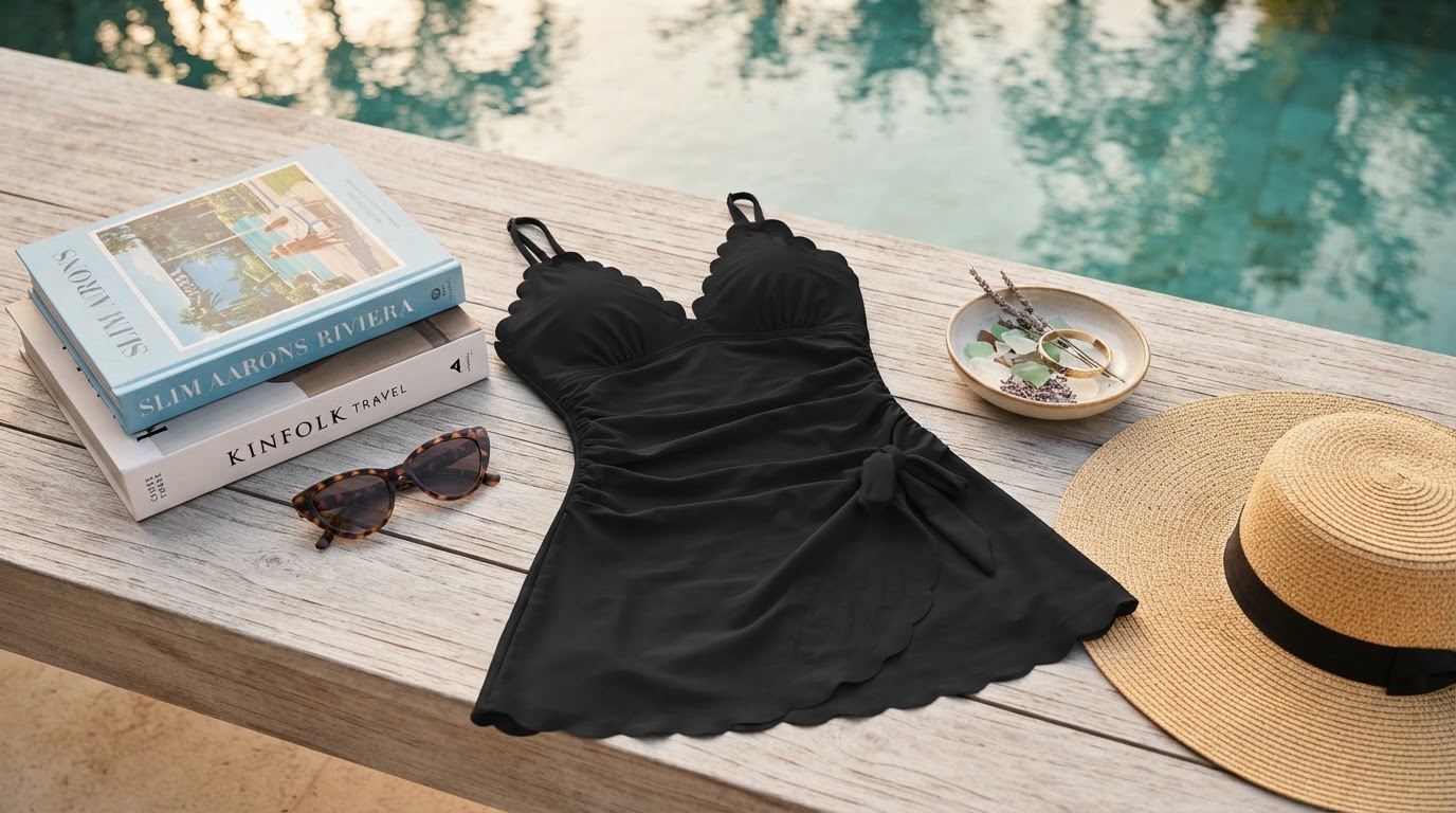 Selecting a Ruched Waist Swim Dress for Midsection Comfort
