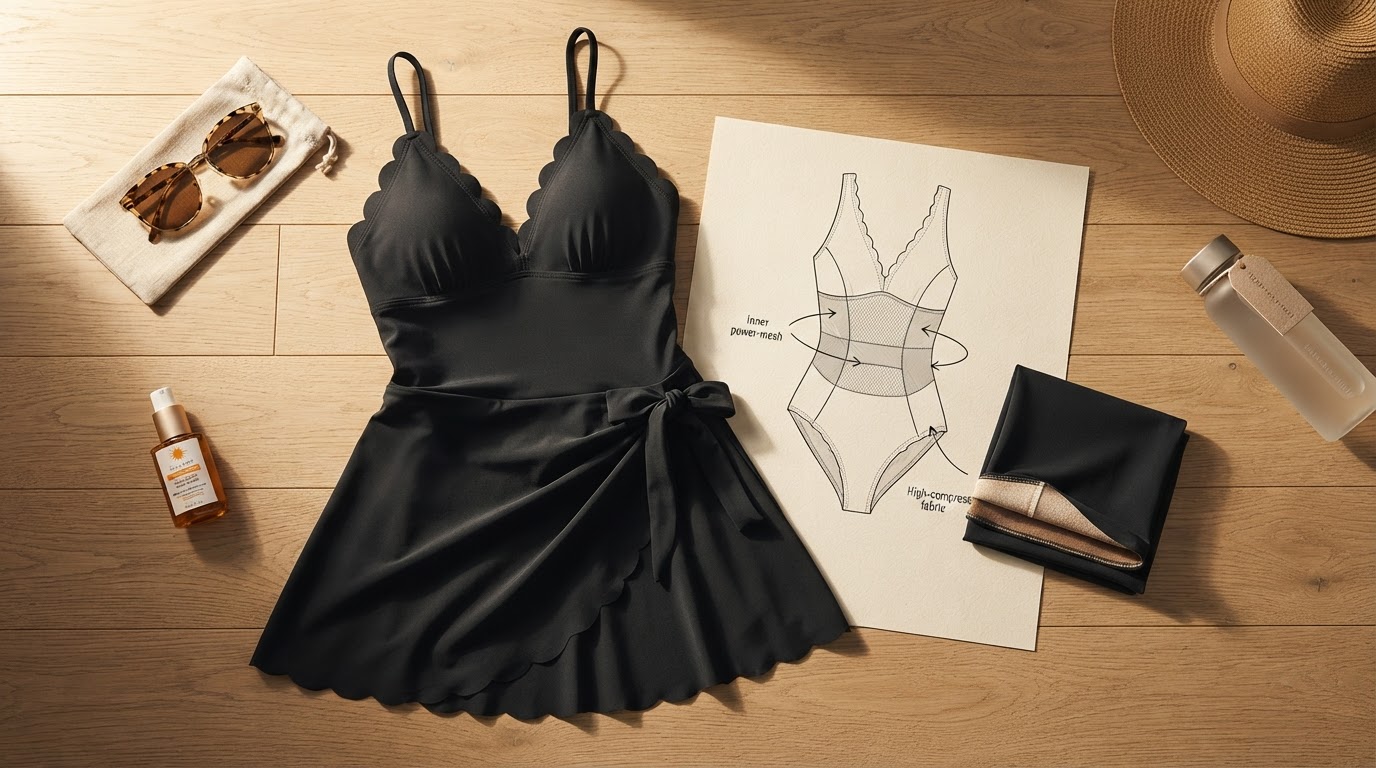Selecting a Tummy Control Swim Dress for Core Support