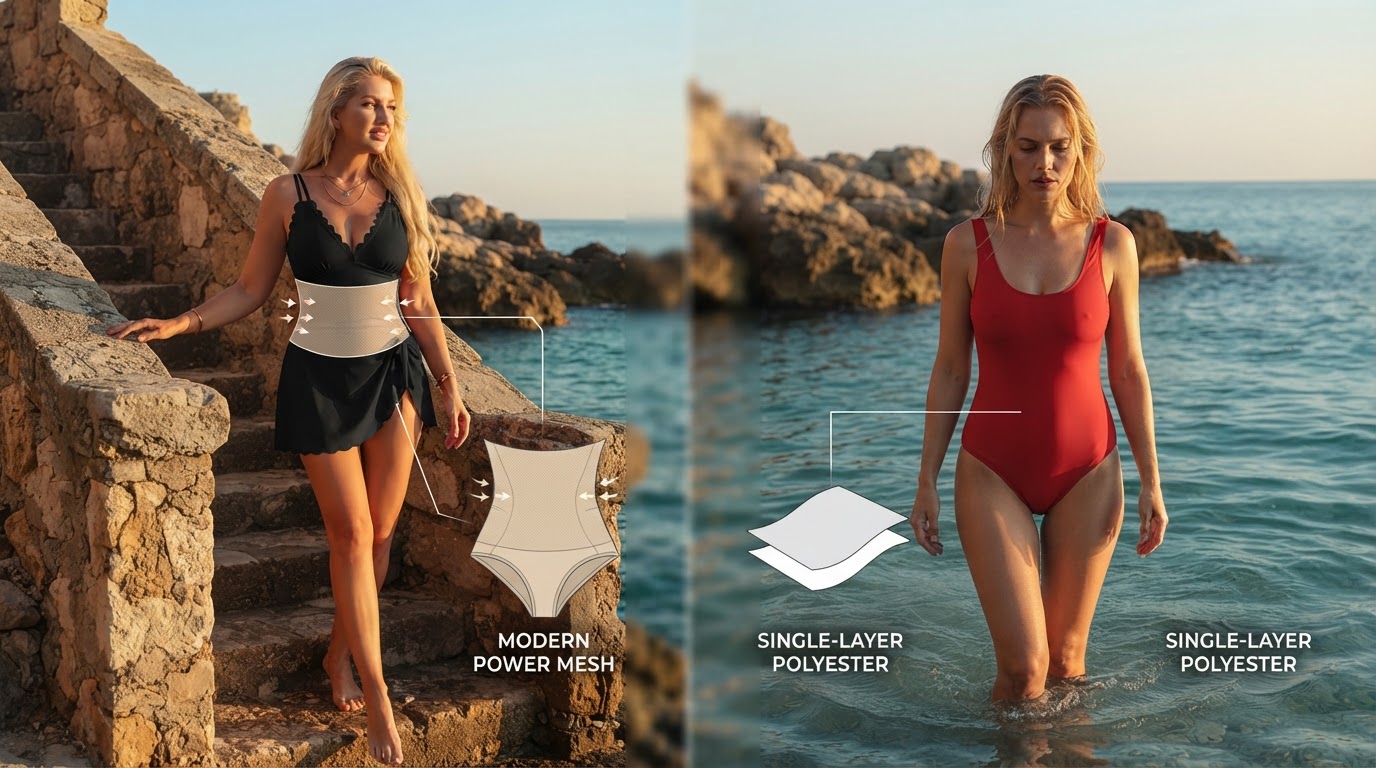 Is a vintage style Tummy Control Swim Dress effective?