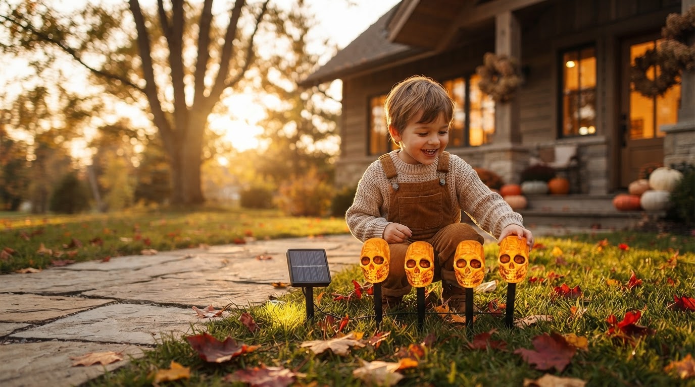 A 5-Step Setup for Solar Skull Stakes Lighting