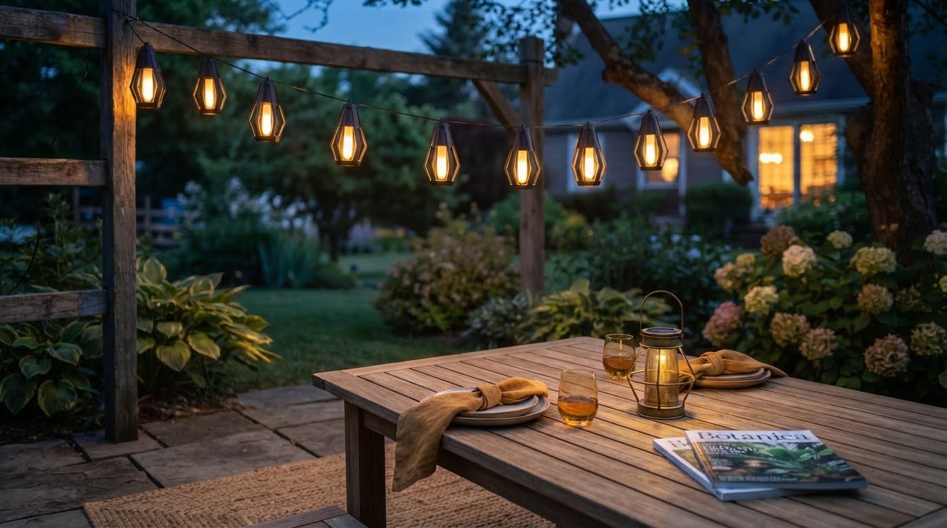 Enhancing Backyard Ambiance with SolarFlame String Lights