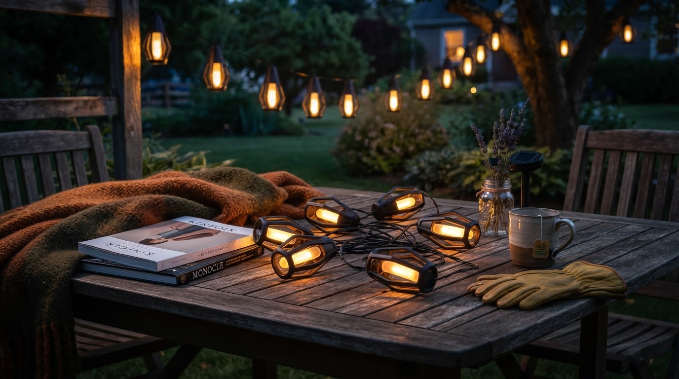 Integrating SolarFlame String Lights Into Garden Design