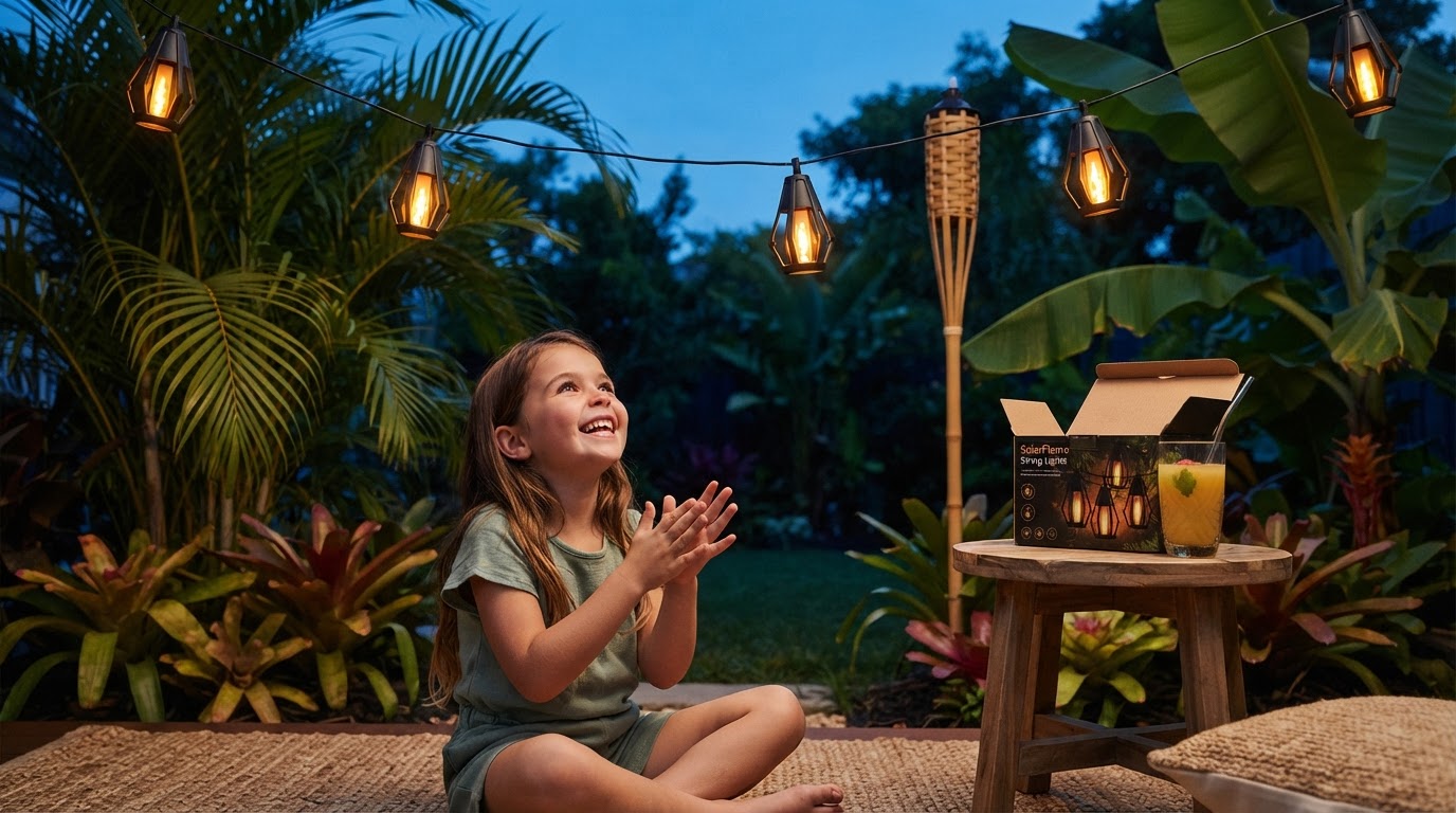 SolarFlame String Lights: 5 Steps for Tiki Ambiance