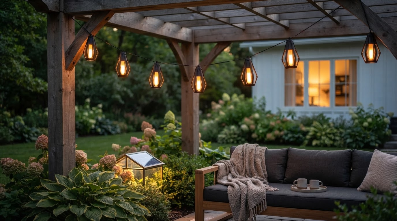 Solar vs Electric Outdoor Lights for Patio Ambience