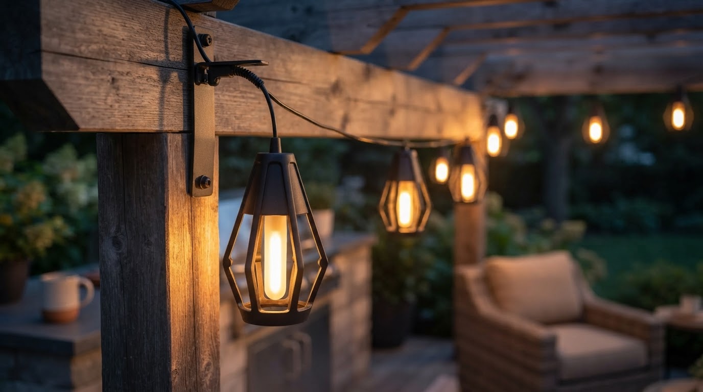 SolarFlame String Lights Heavy Duty Pergola Engineering