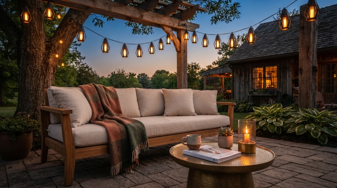 SolarFlame String Lights for Evening Patio Ambiance