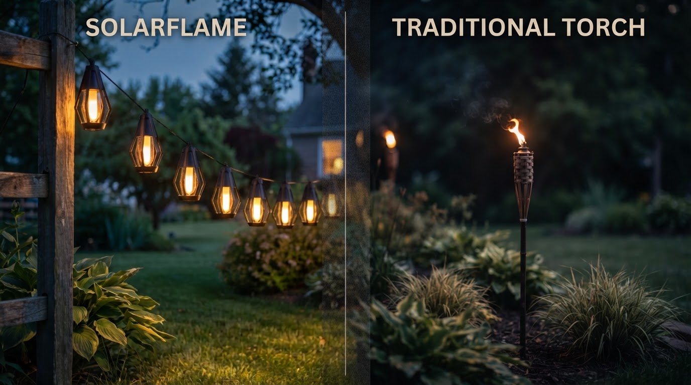 Can SolarFlame String Lights replace traditional patio torches?